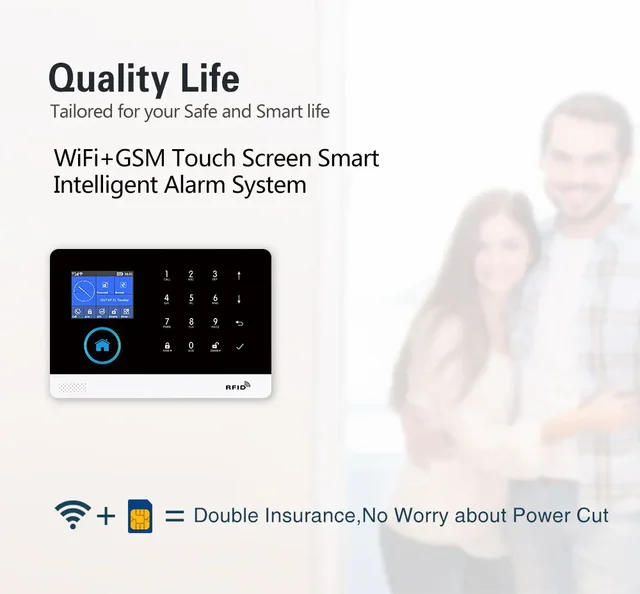 Alarm System, 4G Secure Home WiFi Smart Home Alarm