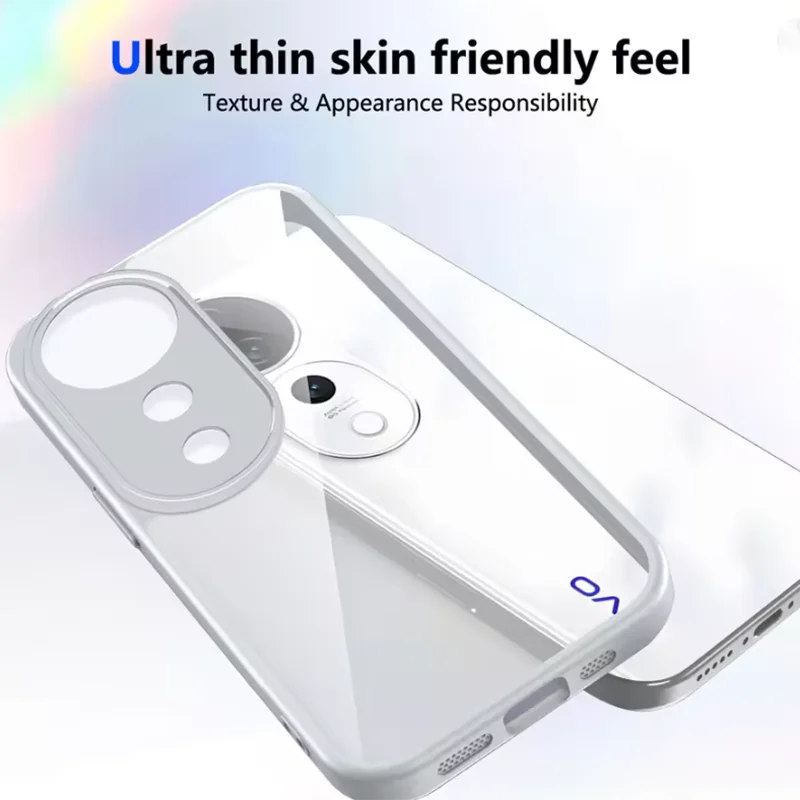 Shockproof Silicone Bumper Clear Matte Back Case