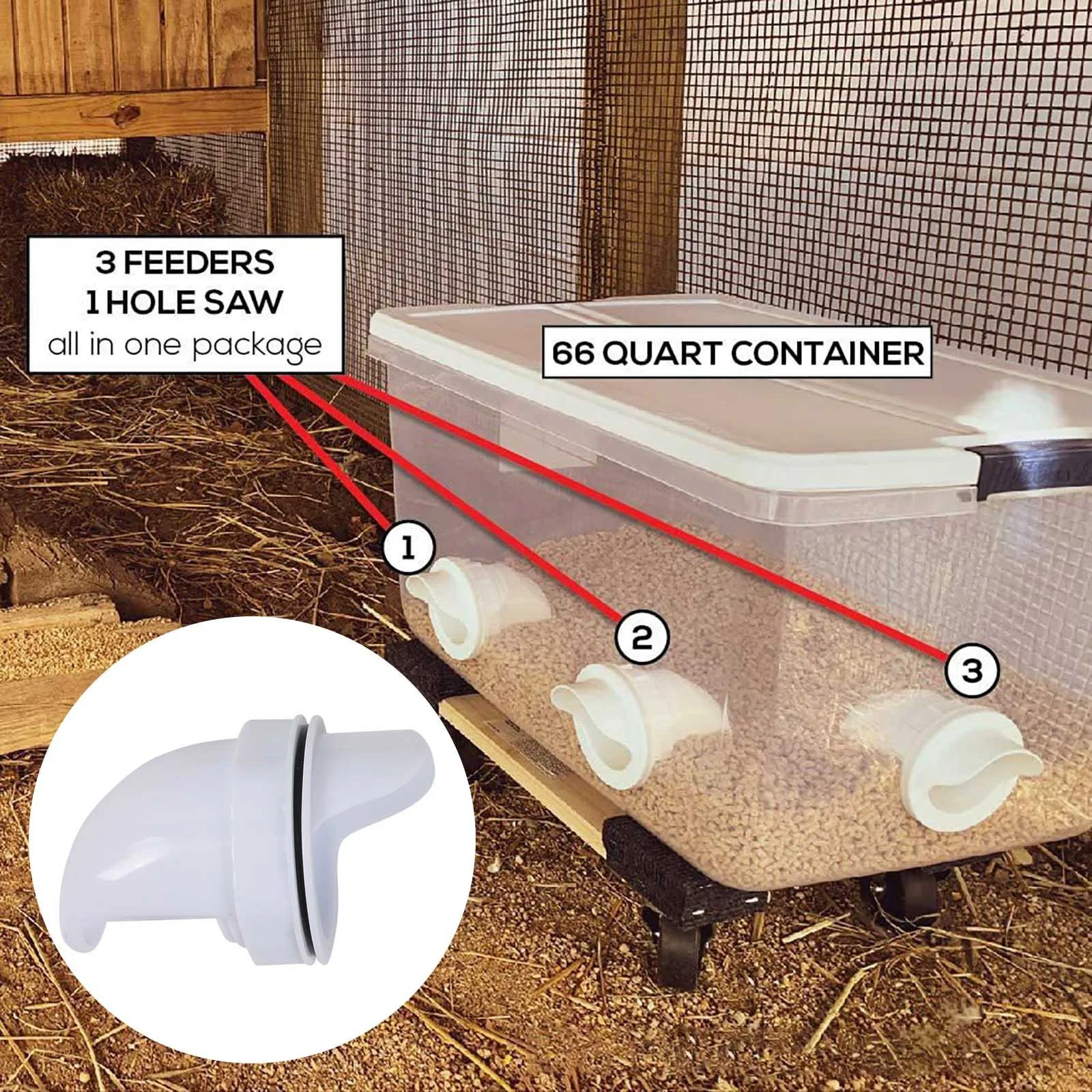 Rainproof Automatic Chicken Feeder