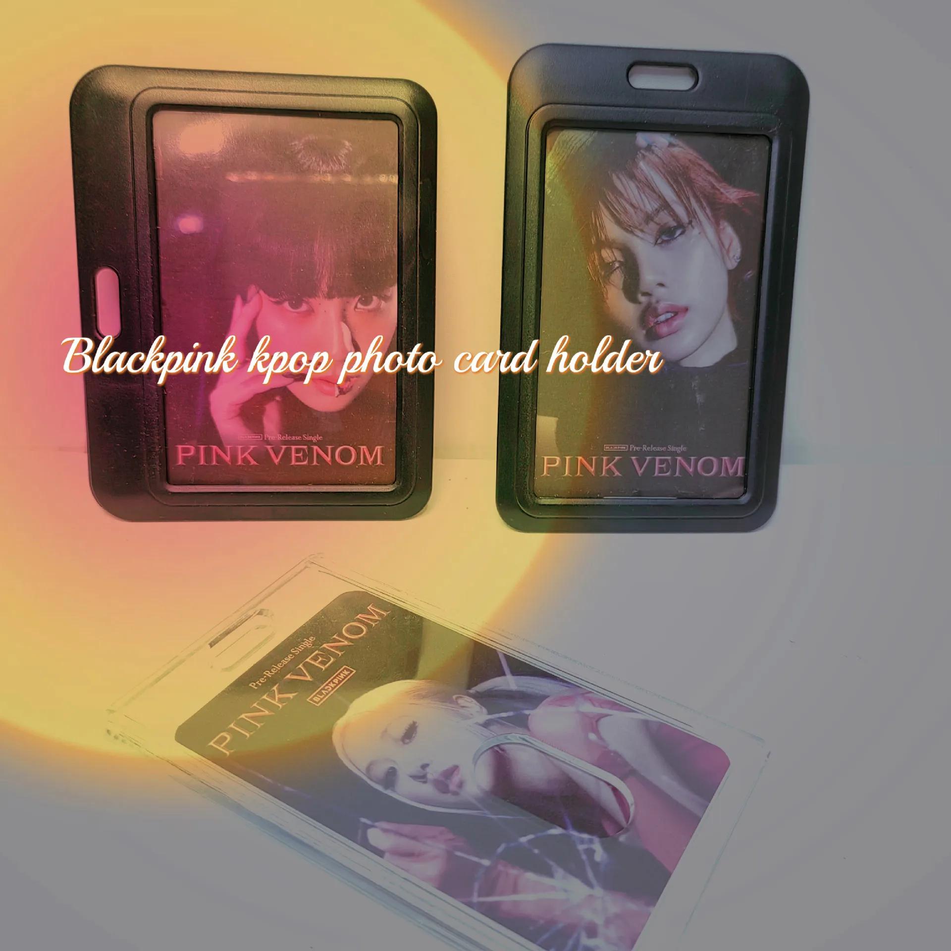 MINKYS Black Series Kpop Photo Card Holder Idol Photo Protective Display Photocards Protective Holder Kawaii Stationery 3