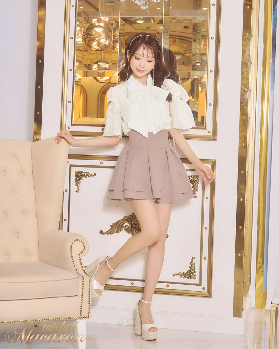 Popular Macaron Skirt Japanese Mine Series Spring and Autumn Women's Sweet Skirt Culottes Solid Color High Waist Short Skirts