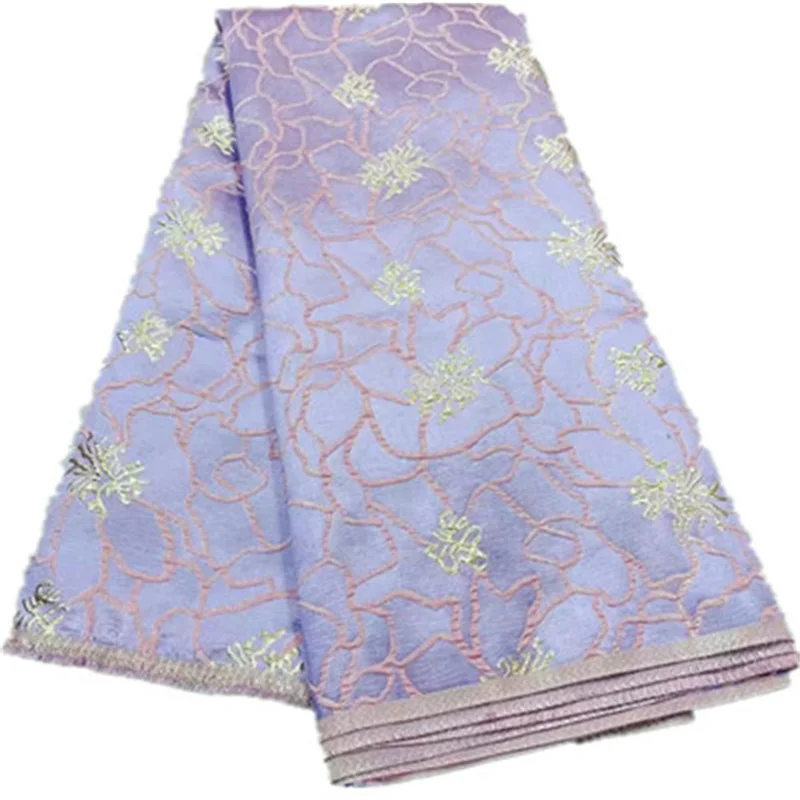 

Африканская кружевная ткань с блестками 2022 5 ярдов Высокое качество французская нигерийская кружевная ткань для жениха для шитья платья свадебной вечеринки F37106