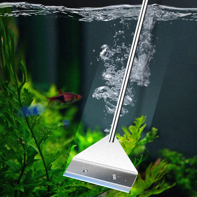 Aquarium Algae Remover Aluminum Alloy Stainless Steel Scraper Blade Fish Tank Glass Water Plant Grass Cleaning Tools Accessories