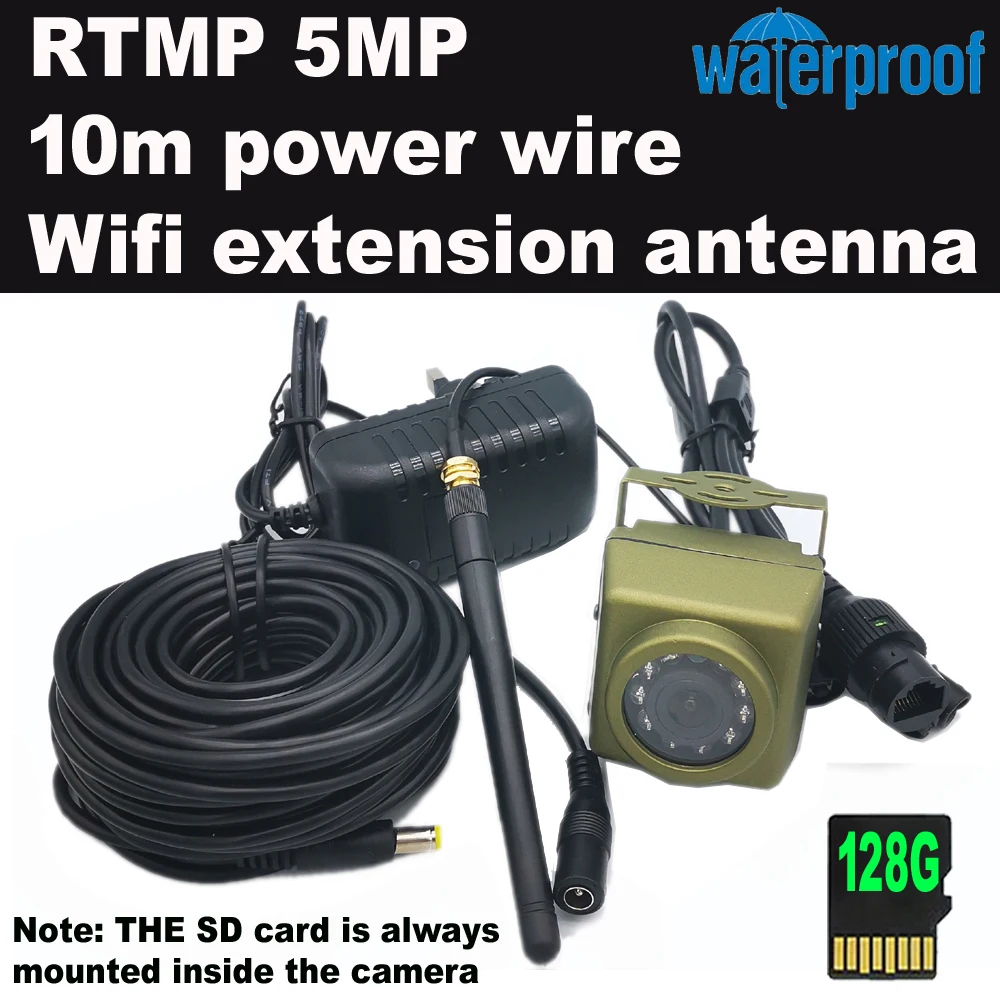 Rtmp Bird Box Camera Kit Birdcage 5Mp Night Vision Waterproof Outdoor Wifi Mini Ip Audio Pet Nest Watching Webcam For Youtube