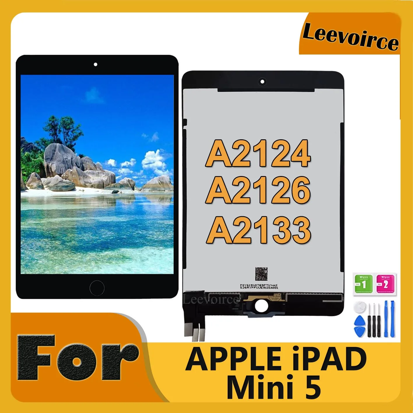 7.9NEW LCD For iPad Mini 5 A2124 A2126 A2133 MINI5 LCD Screen Display  Touch Digitizer Sensors Panel Replacement Parts With Tool