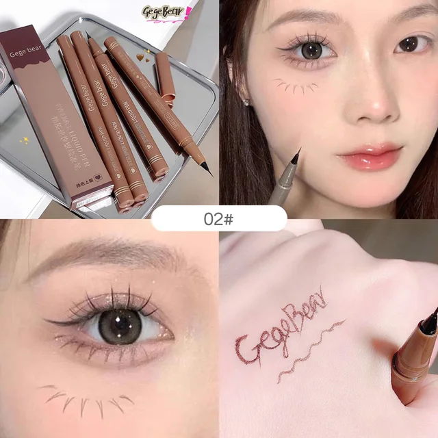 Gege Bear Liquid Eyeliner Pen Waterproof, Smudge-proof, Fast and Precise Makeup, Quick and Smooth Drying 8