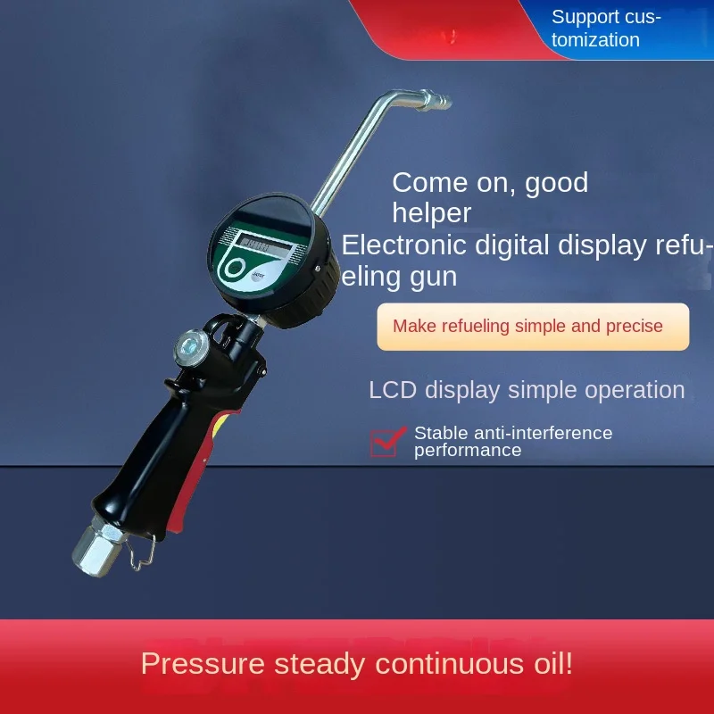Electronic Digital Metering Refueling Gun Fully Automatic Anti Drip Oil Nozzle 0-14L/min