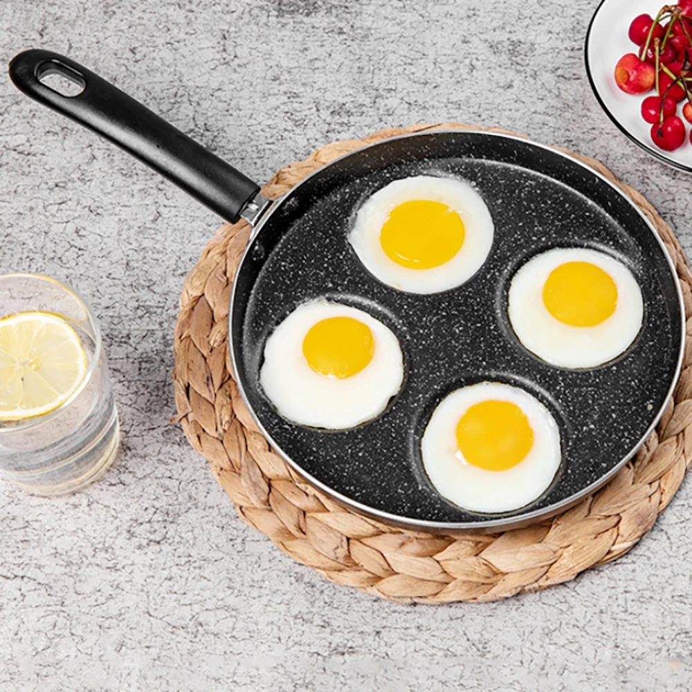 

Maifan Stone Pancake Pan 4 Hole Fried Egg Pan Non-Stick Pan Gas Stove Universal Purpose Induction Cooker