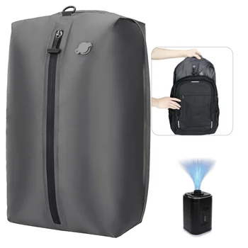 17L Travel Vacuum Bag Reusable Storage Bag Folding Outdoor Compression Bag with Air Pump for Suitcases Backpack Luggage 1