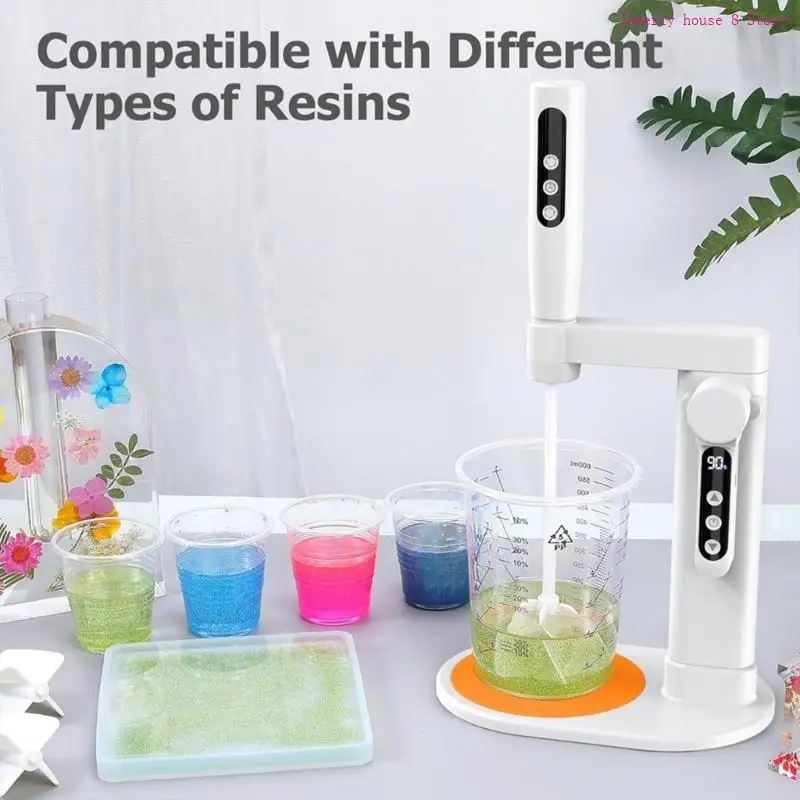 Portable Epoxy Mixer with 5 Speed Designs Ensures High Efficiency in Resin Mixing and Bubble Reduction Daily Use