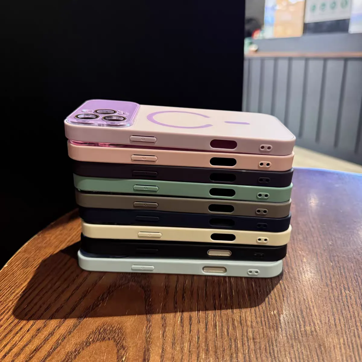 Enhanced Magnetic Frosted Phone Case with Big Window Glass Lens Protection & Magsafe Wireless Charging Compatibility
