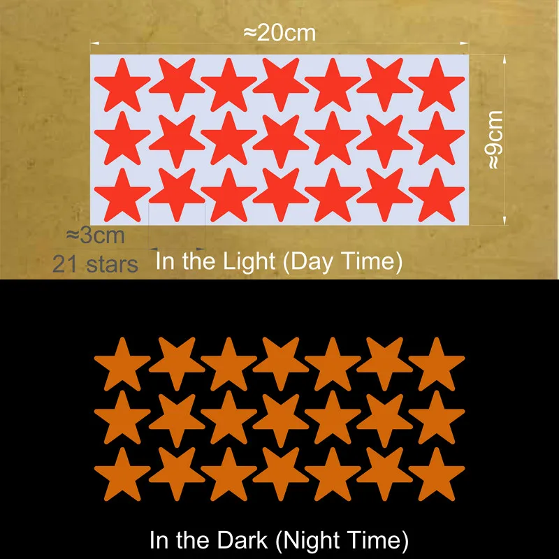Vibrant Glowing Star Stickers for Kids' Rooms - Ceiling & Wall Decor