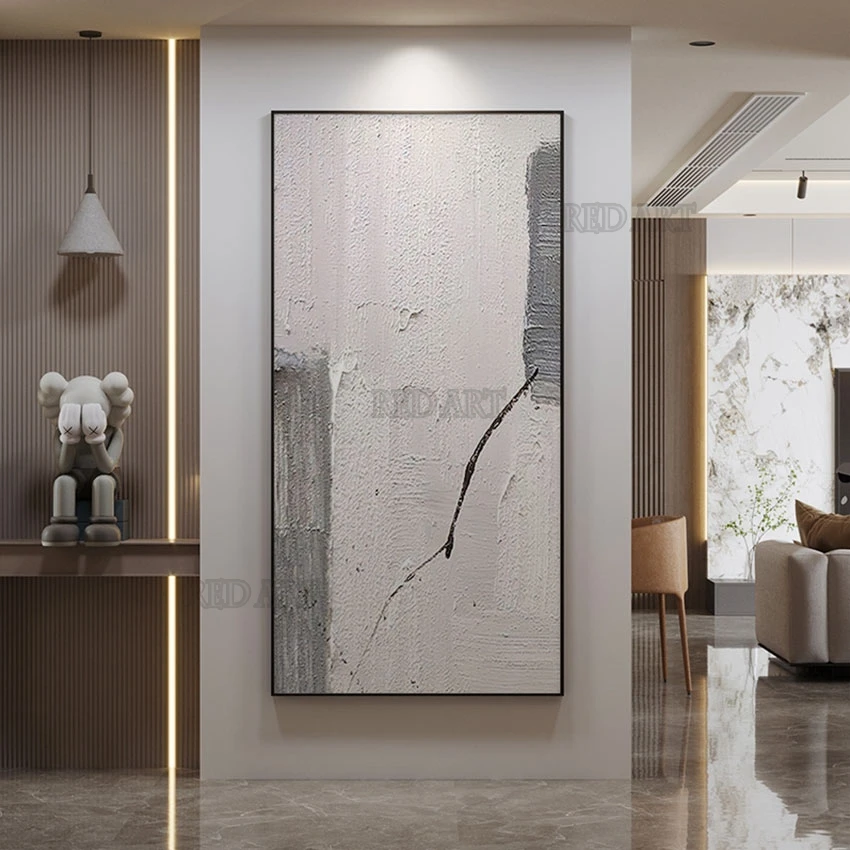 

Simple Abstract Gray Acrylic Art, 100% Hand Painted Texture, Oil Painting, Wall Canvas, Poster Art, Large Size, Nordic Picture
