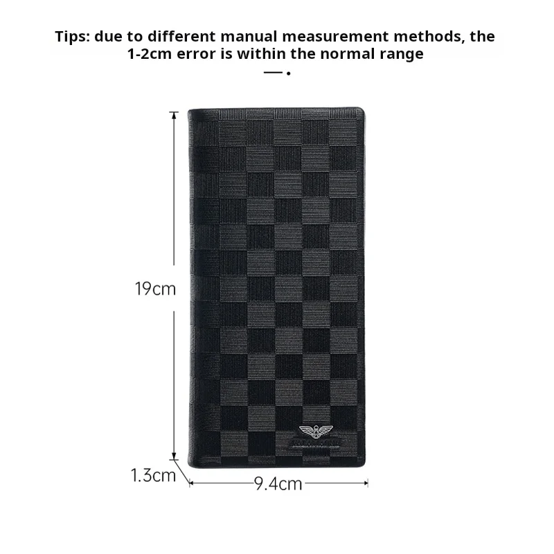 FALAMAONE Men's Wallet Purse Cowhide Genuine Leather Material Fashion Luxury Designer Gifts for Husband and Boyfriend QB1521