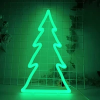Christmas Tree LED Neon Light Sign for Christmas Shop Window Display Cafe Bar Decor USB Powered Dimmable Night Light Indoor Use 1