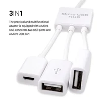 3 in1 Micro USB TYPE-C OTG Hub Adapter For Smartphone / Tablet Micro USB Splitter Compatible With Apple, Samsung, Lenovo, Asus - Image 6