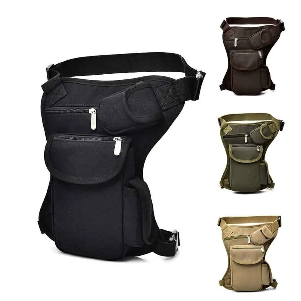 

New Men's Canvas Tactical Leg Bag Motorcycle Riding Waist Bag Fishing Tackle Bag Multifunctional Moto Leg Bag
