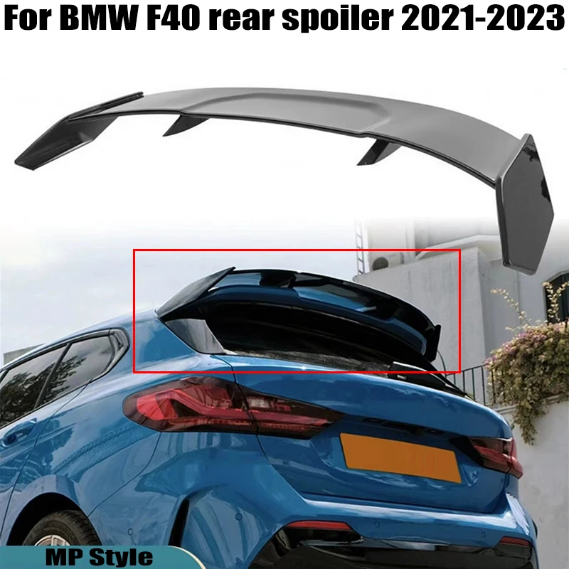 

For BMW 1 Series F40 128i 135i 2021 2022 2023 MP Style ABS Plastics Rear trunk lid Top Wing spoiler Rear wing Airfoil Accessorie