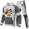 OPEL 2024 New Men's Spring and Autumn Zipper Hoodies Sweatpant Harajuku Sports Gradient Color Comfortable Versatile Suit 2