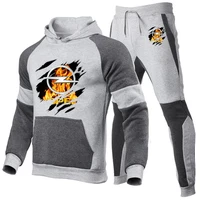 OPEL 2024 New Men's Spring and Autumn Zipper Hoodies Sweatpant Harajuku Sports Gradient Color Comfortable Versatile Suit 2