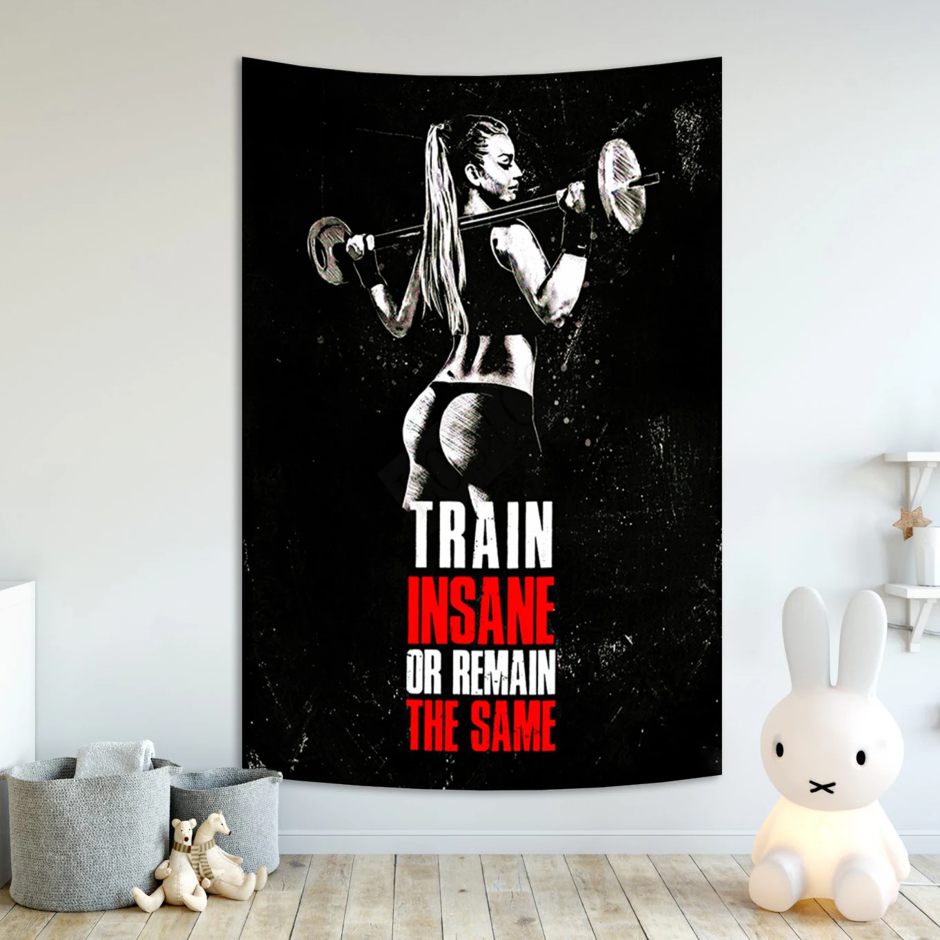 

Gym Motivation Muscle Man Bodybuilding Fitness Strength Barbell Art Poster Tapestry Classic Aesthetic Wall Decoration