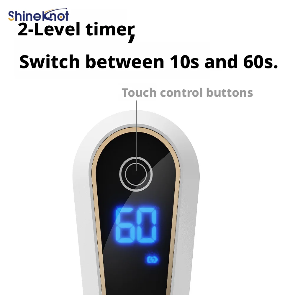 SHINEKNOT 속건성 네일 램프 UV/LED 듀얼 광원 젤 경화 램프 Type-C 충전식 휴대용 스마트 타이머 365+405NM