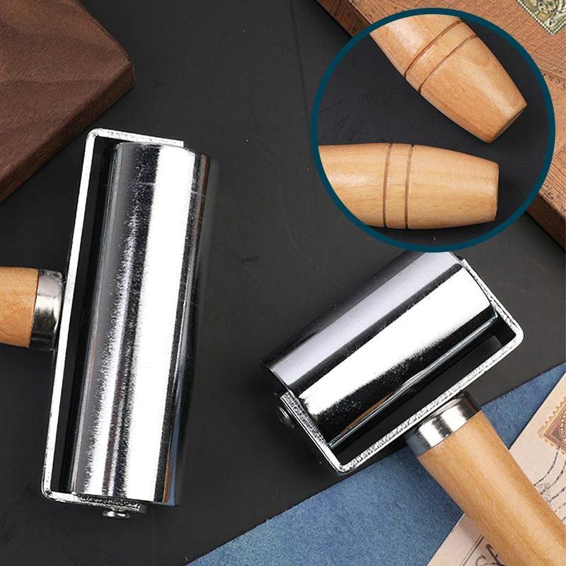 Leather Tools Leather Craft Tool Kit Leather Craft Tools Leather Craft Tool 1Pc 26/60/100mm Leather Press Edge Roller Wooden Handle Leather Edge Creaser Leathercraft Glue Laminating Tool