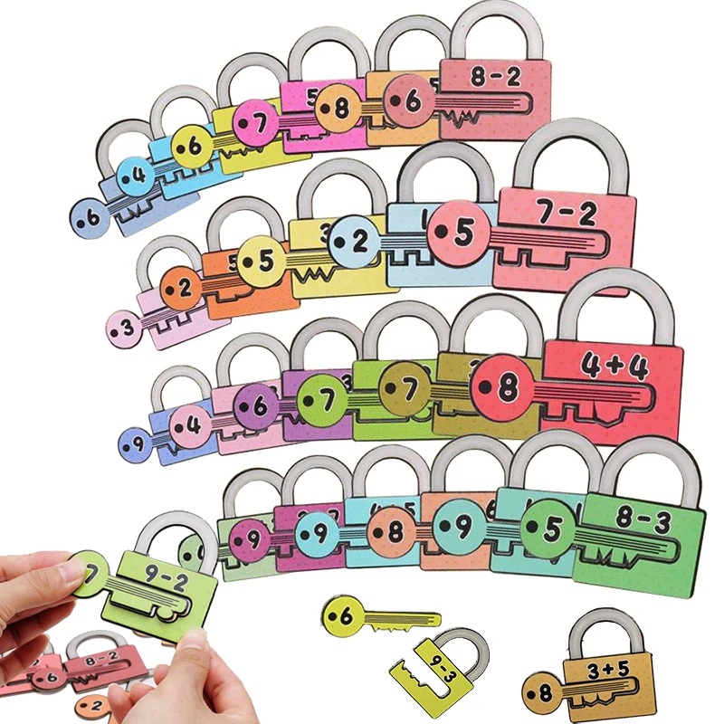 Toddler Number Matching Game Montessori Parish Activities Toys Colors Cognitive Math Addition Subtraction Learn Educational Toys