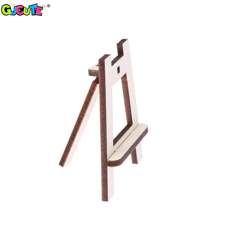 

1Pcs Dollhouse Miniature Easel Model Wood Drawing Board Holder Simulation Gallery Ornaments Life Scene Decor Accessories Toys