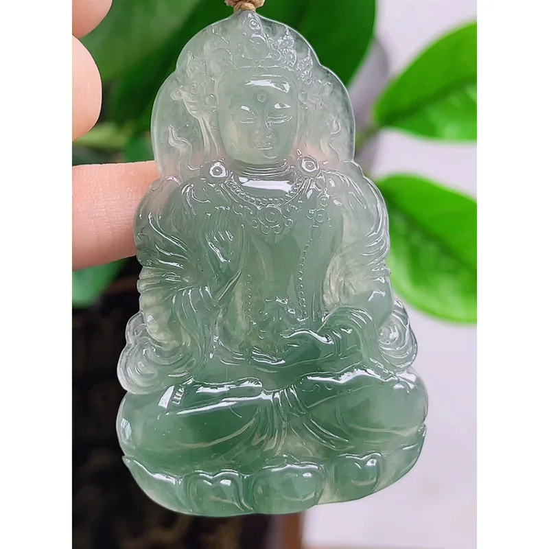 

Jewelry Myanmar Natural a Jade Emerald Diemaster Buddha Pendant
