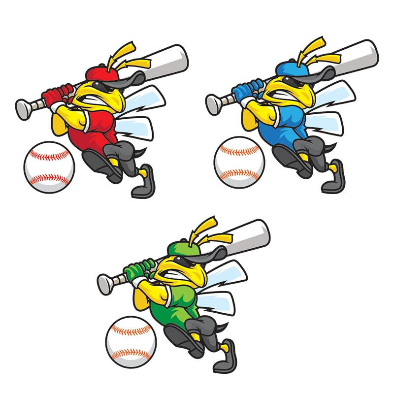 

22078# Car Sticker Self-adhesive Decal Bee Hornet Wasp Baseball Player Waterproof Auto Decors on Bumper Rear Window Motorcycle