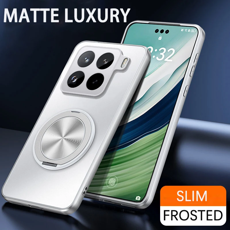 Hard Matte Magnetic Ring Protective Phone Case Shell