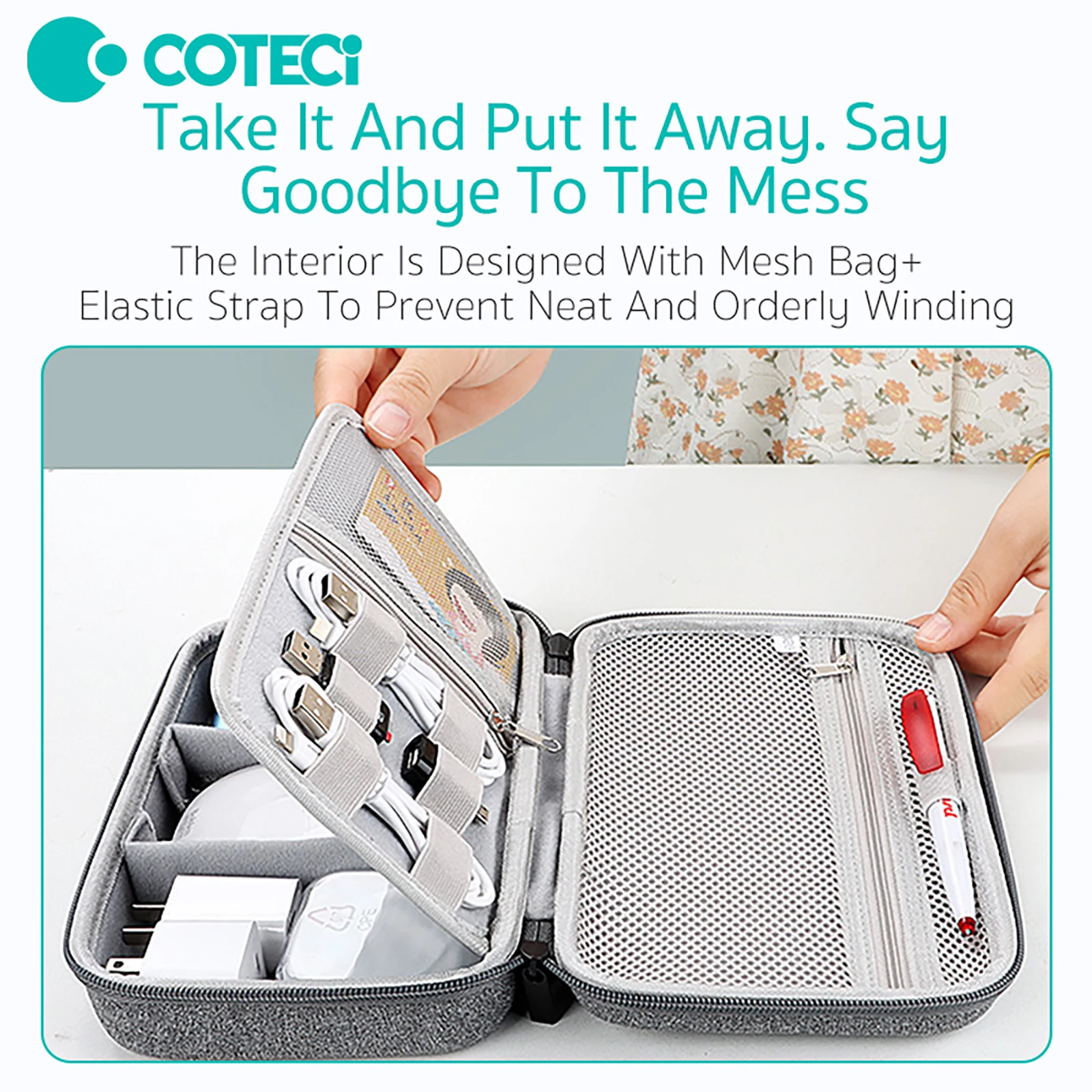 Travel Cable Bag Portable USB Digital Gadget Organizer 2