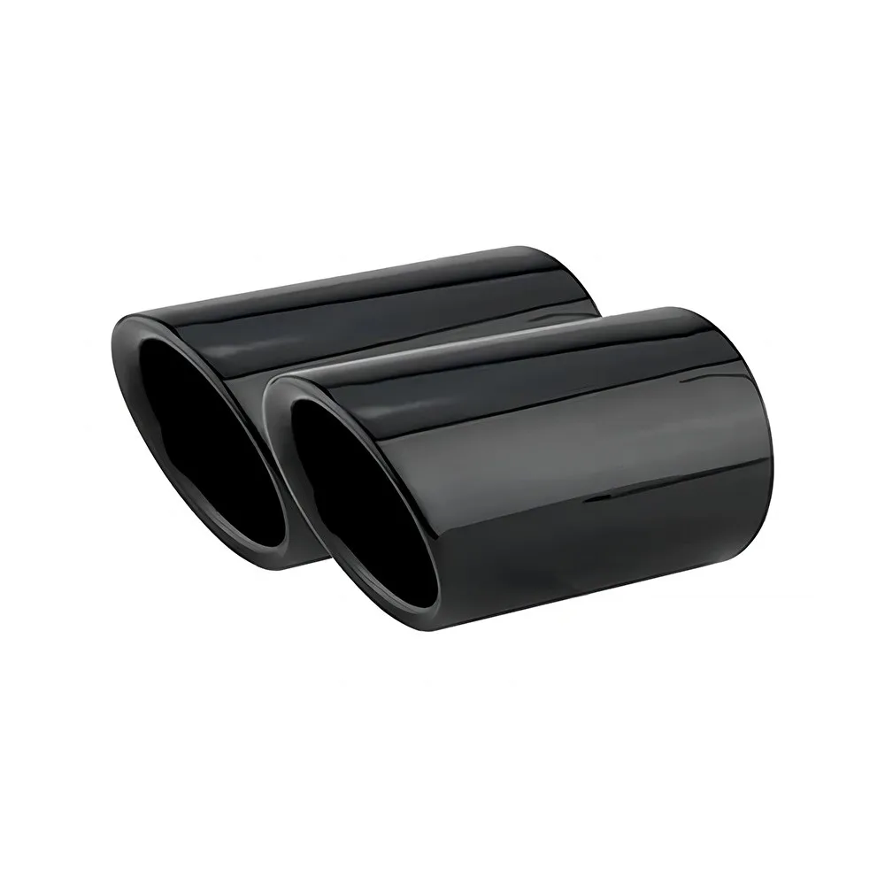 2pcs Car Exhaust Pipe Chrome Stainless Steel Muffler Tip for AUDI Q7 TDI Quattro 2006 2007 2008 2009 2010-2013