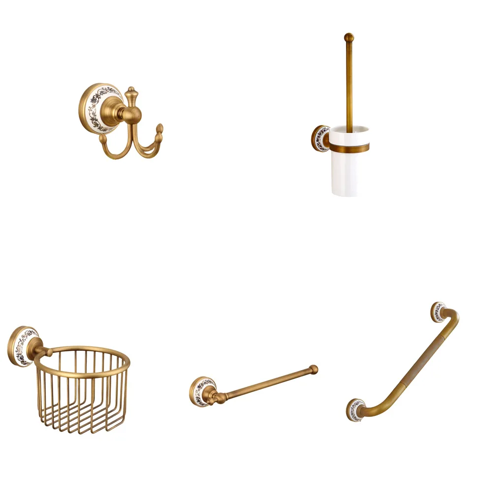 Copper Bathroom Hardware Brushed Bath Ball Hanger Accessories Type