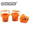 Marumine MOC 20PCS Halloween Pumpkin Bucket 95343 95344 Building Block Part 1x1 Handheld Portable Keg DIY Assembles Particle Toy 1