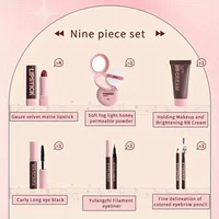 9piece Makeup Gift Box Powder Glue Record Limited Lipstick Powder Makeup box set Valentine's Day gift for your wife Cosmetic Kit 2