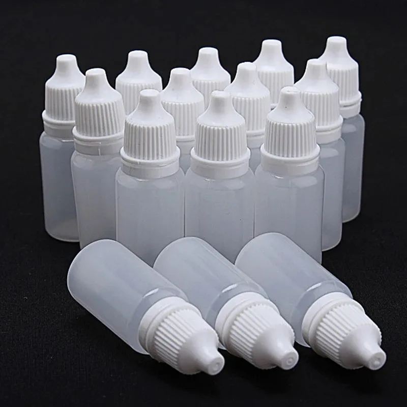 10PCS Eyes Liquid Dropper Refillable Bottles 3ML/5ML/10ML/15ML/20ML/30ML/50ML Empty Plastic Squeezable Paint DIY Containers