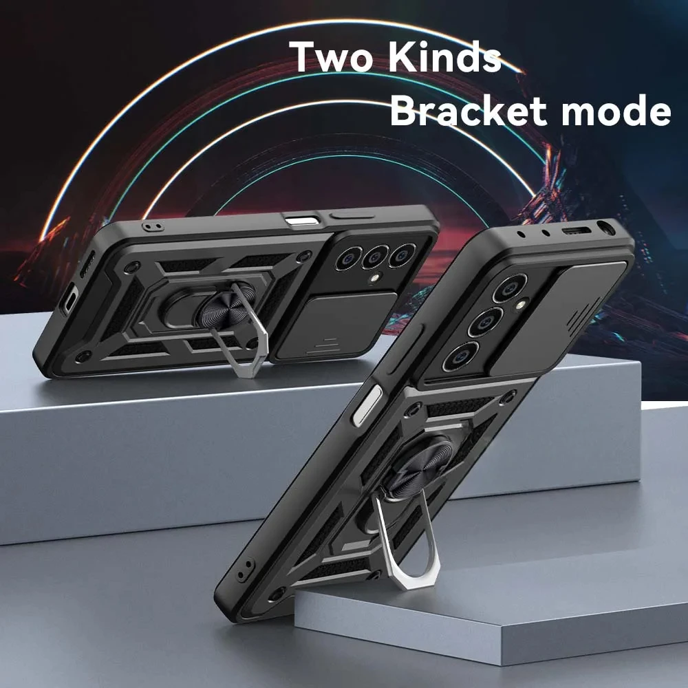 Enhanced Armor Case with Ring Holder and Lens Protection