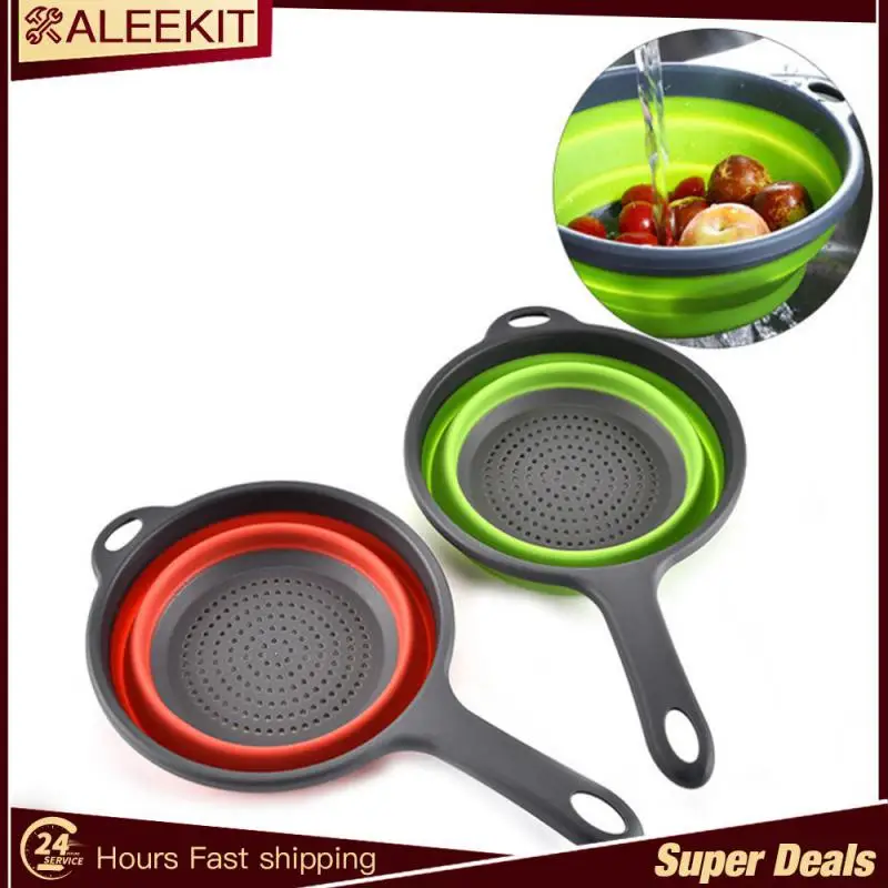 

Выдвижной кухонный дуршлаг с длинной ручкой, складной дуршлаг, дуршлаг для овощей, фруктов, гибкий дуршлаг