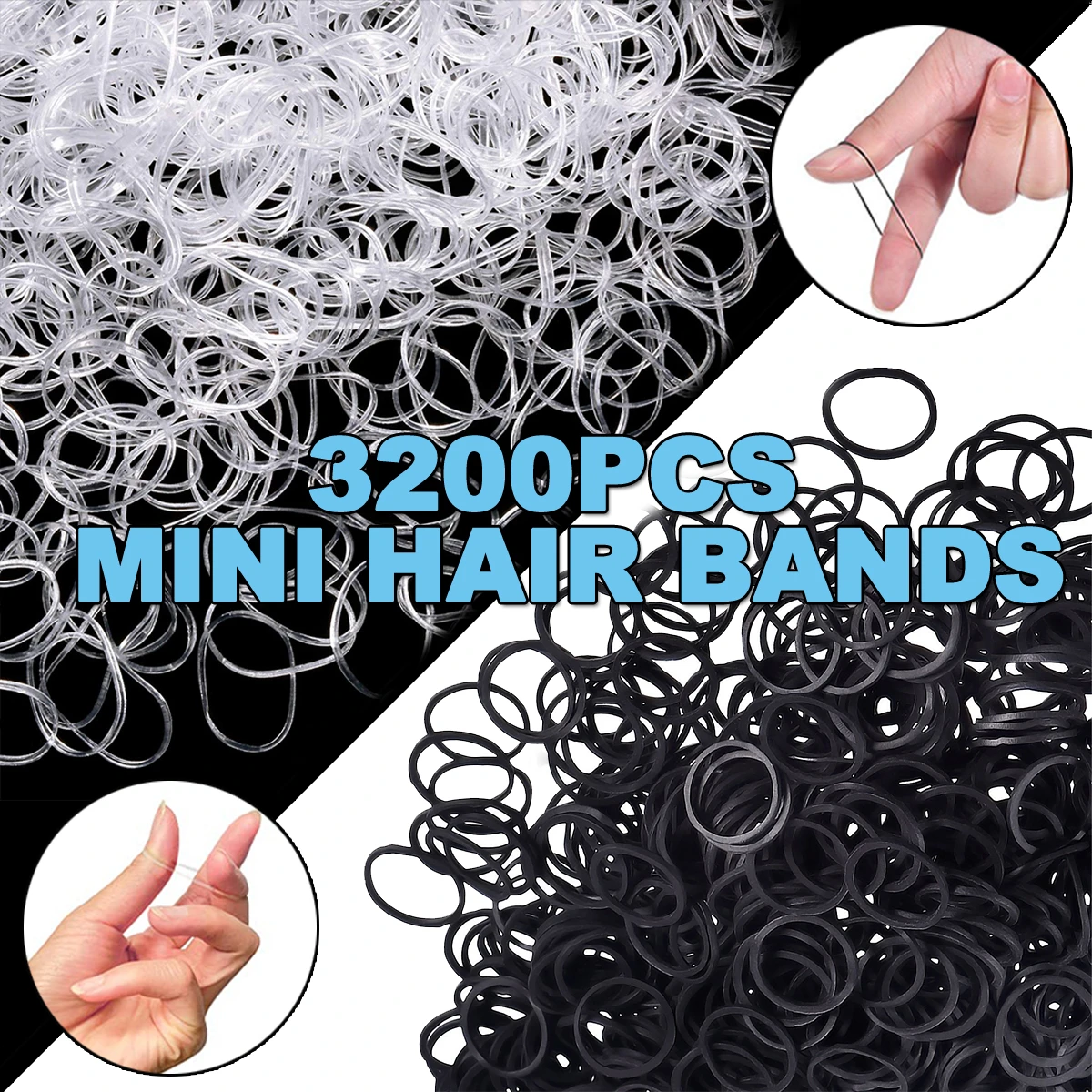 Mini bandas el pelo para niña y niño, cintas elásticas finas para el pelo,