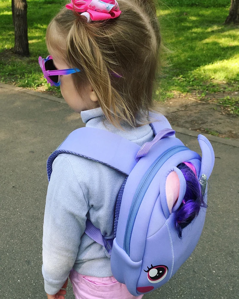Baby Girl Backpack Toddler Girl Backpack 3D Unicorn Cartoon Travel Pre School Bag for Kid Backpacks with Safety Leash 1-5 Years