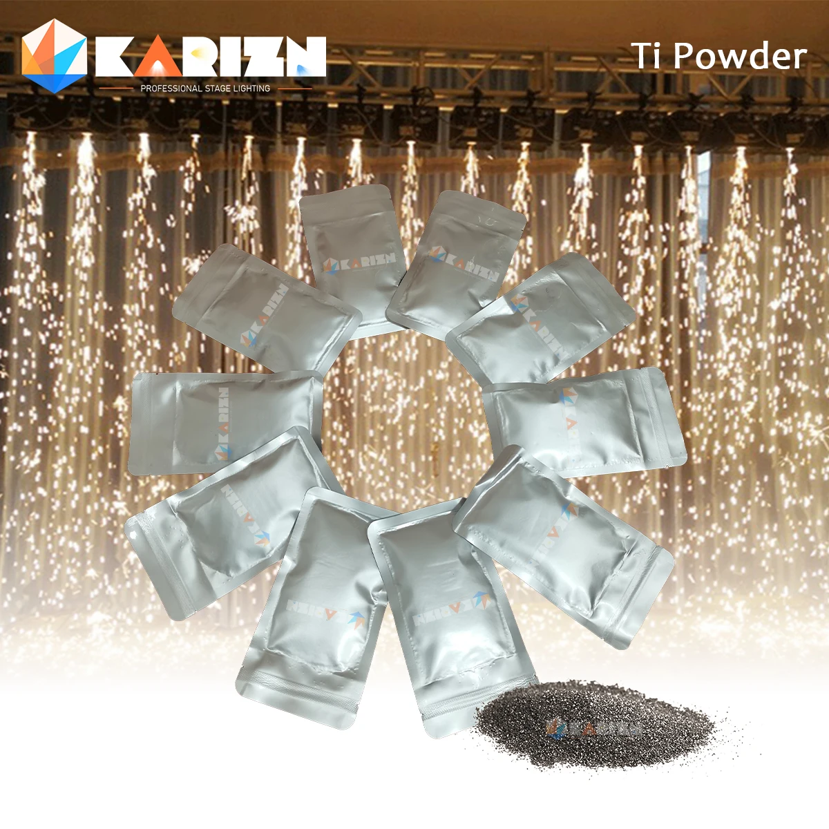 

1-50Bag Ti Powder Cold Spark Machine Fountain Sparkular Machine Consumables Wedding Dust Certification For Party DJ Bar Disco