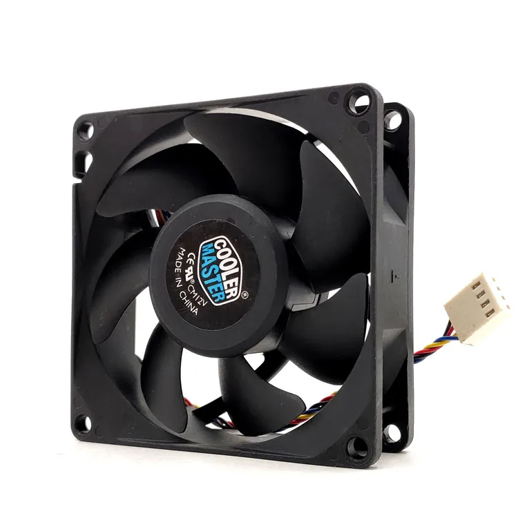 쿨러 마스터 용 PWM 팬 FA08025M12LPA 8025 80MM 8cm 컴퓨터 케이스 CPU 냉각 팬 12V 0.45A 팬