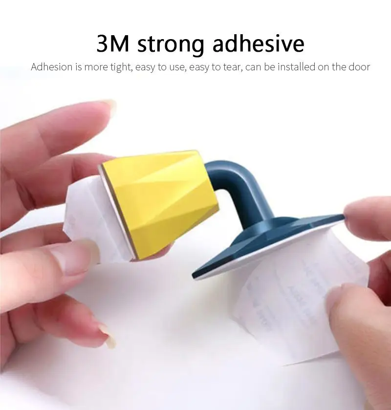 Non-punch Silicone Door Stopper Touch Toilet Wall Absorption Door Plug Anti-bump Holder Gear Gate Resistance Stop
