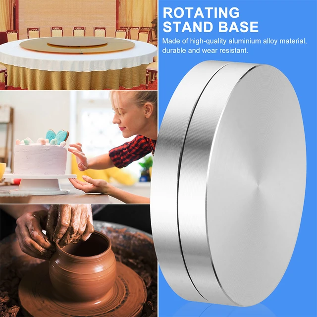 Rotating Revolving Cake Turn Table Plate Display Stand Decorating Swivel  Holder Plate