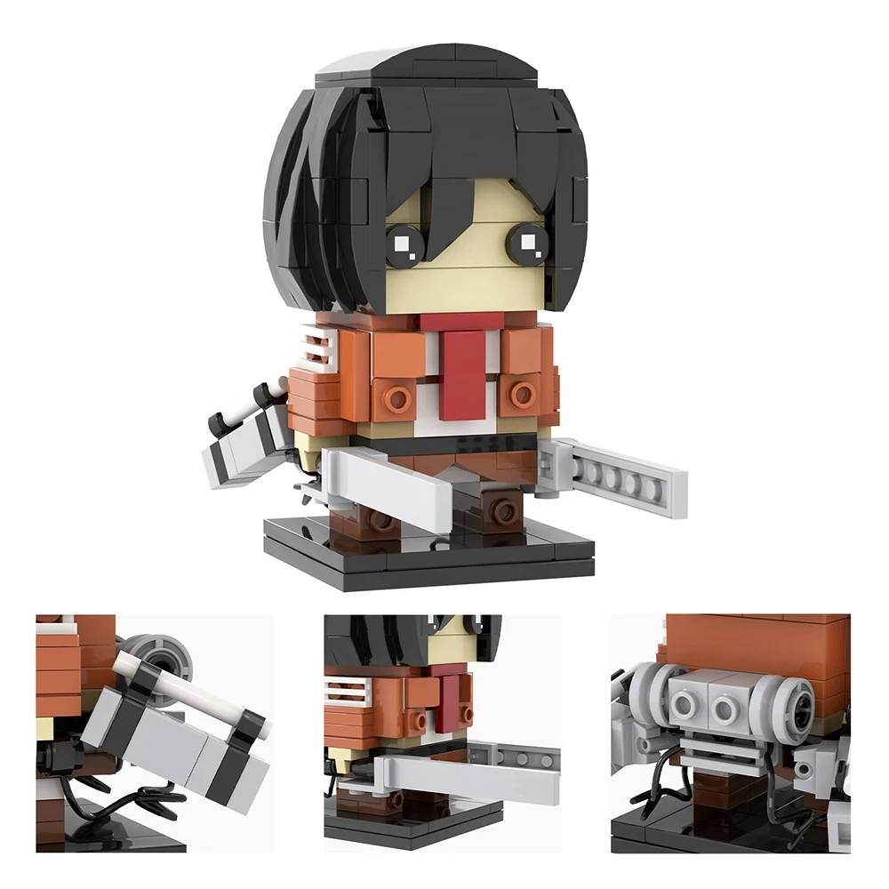 MOC Attack On Titan Giant Brick Anime Action Figure Rumbling Cannon Weapon Building Blocks Toys For Children Creative Birthday Gift