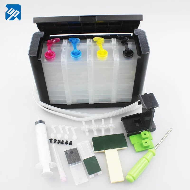 4 Color CISS kit with accessories ink tank for HP 67 DeskJet 1255 2710e 2720e 2721e 2722 2722e 2723e 2724 2725 continuous ink supply system