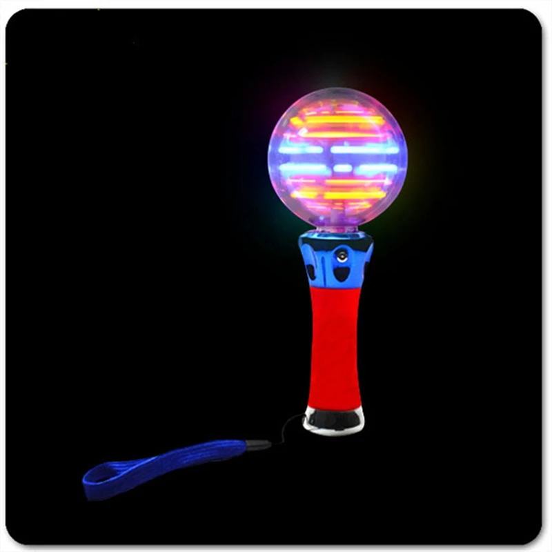 3.2Inch Spinning Flashing LED Wand Concert Glow Sticks Light Up Magic Ball Toy Wand For Kids Birthdays Party 5