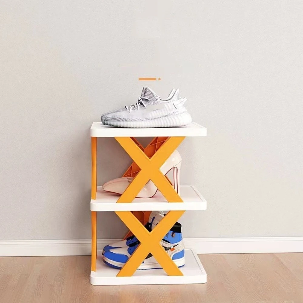 Multifunctional Detachable Folding Shoe Racks X-Shaped Plastic Shoes Storage Organizer Multi Layer Simple Shoes Shelf